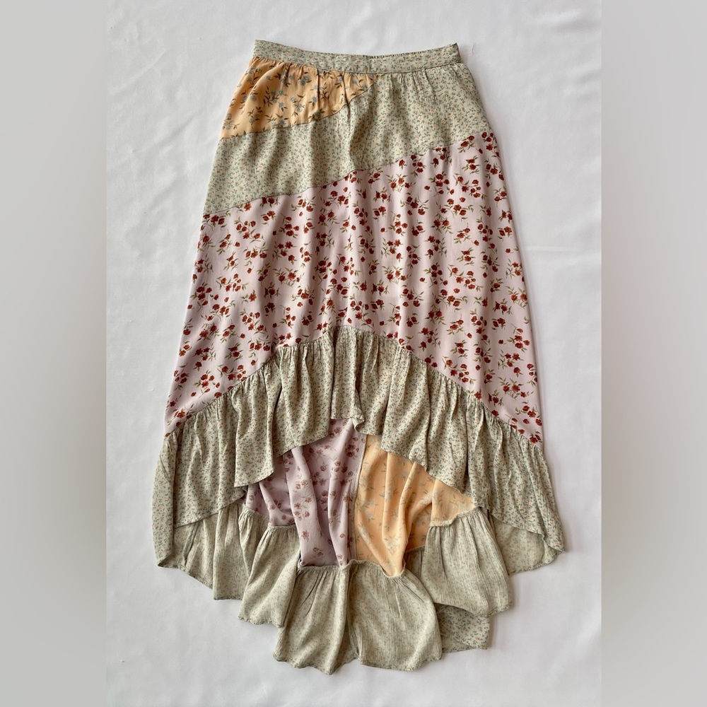 AE High-waisted Patchwork Midi Skirt